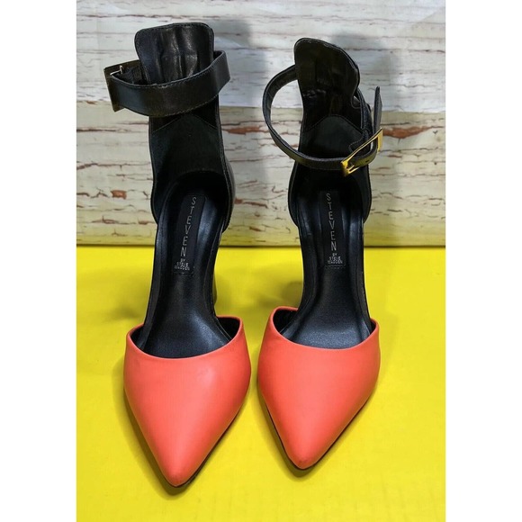 Steve Madden SERISSA Wedge Heel Sandals Shoe Size 5.5 M Ankle Strap Color Block - Picture 12 of 15